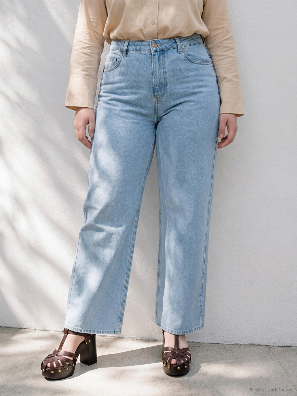 Plus Size Wideleg Women's Jeans-1