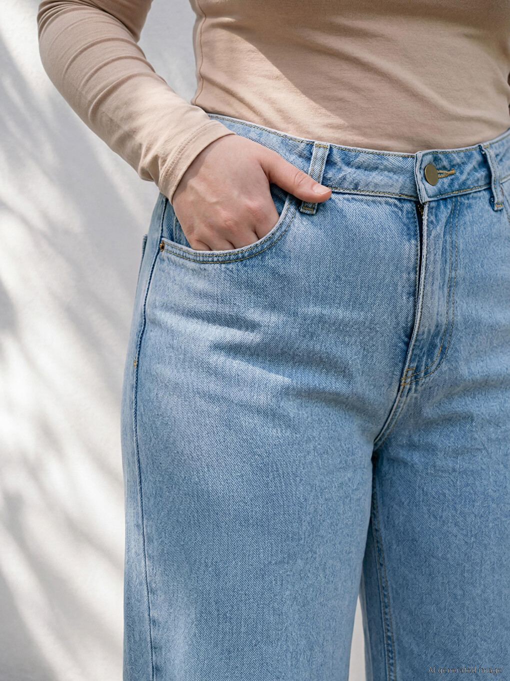 Plus Size Wideleg Women's Jeans-2