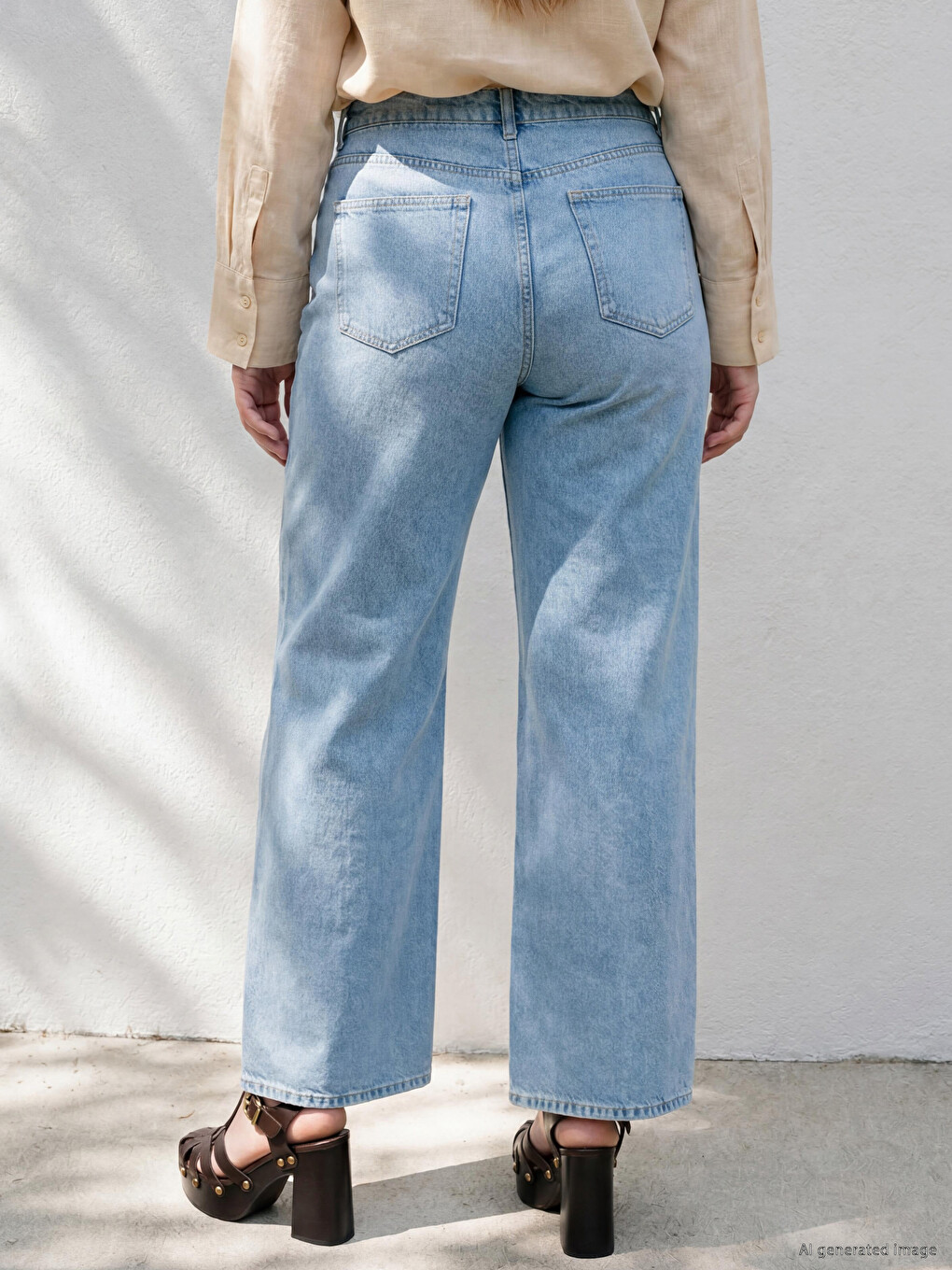Plus Size Wideleg Women's Jeans-3