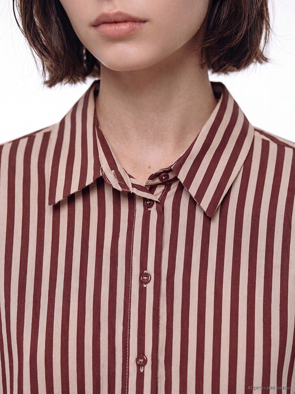 Belted Striped Shirt Dress-2