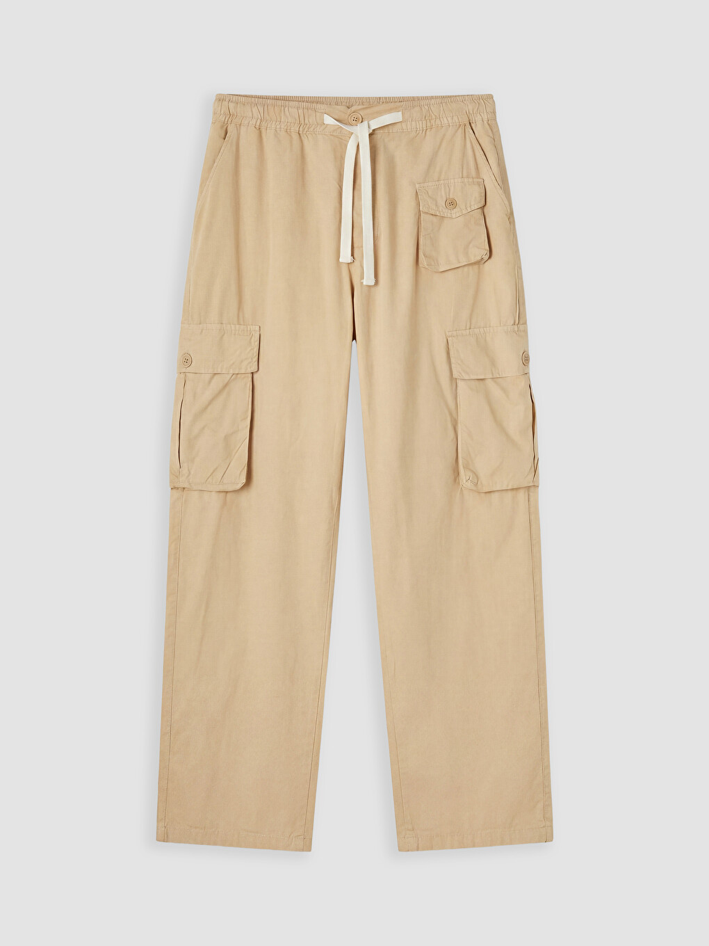 Bej Regular Fit Erkek Kargo Pantolon-3