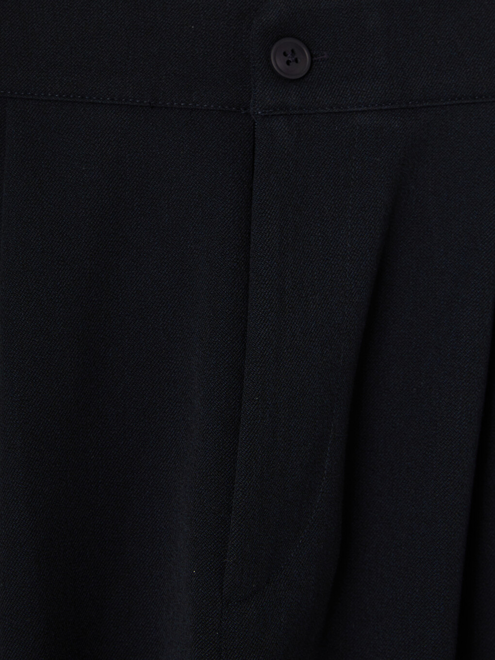 Lacivert Relax Fit Erkek Pileli Pantolon-5
