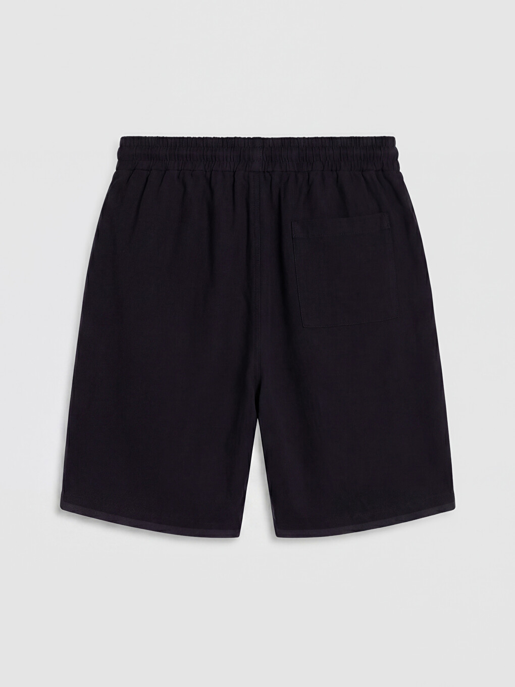 Siyah Loose Fit Erkek Şort-4