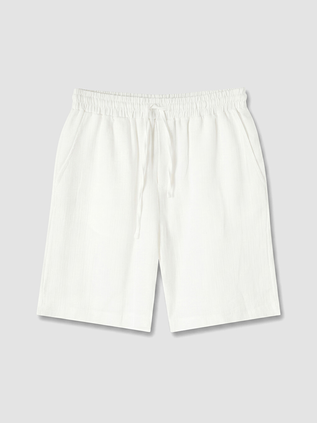 Ekru Loose Fit Erkek Şort