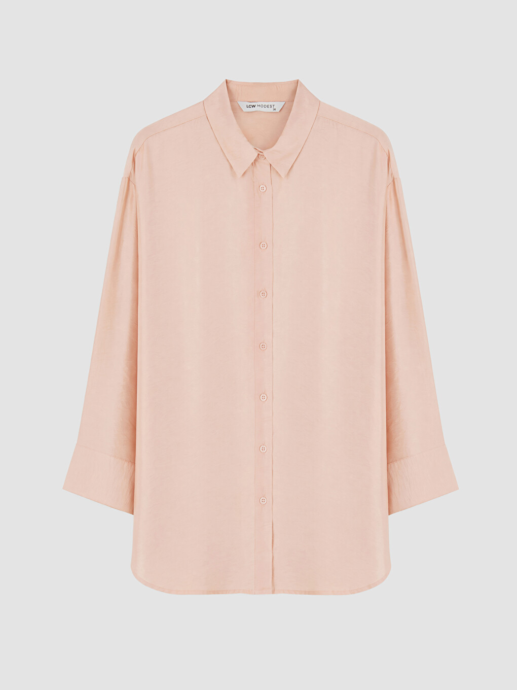 Pembe Oversize Kadın Gömlek Tunik