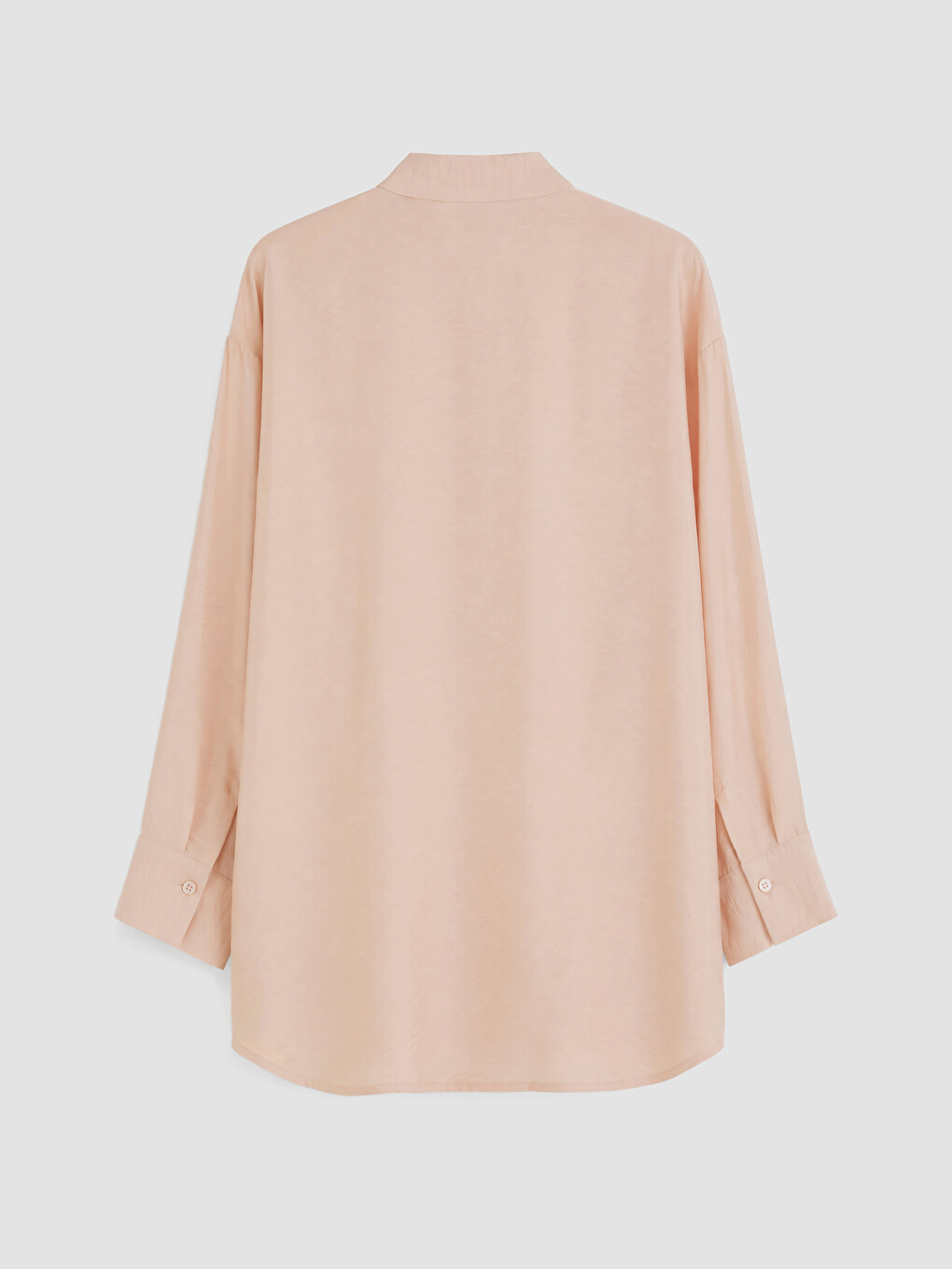 Pembe Oversize Kadın Gömlek Tunik-2