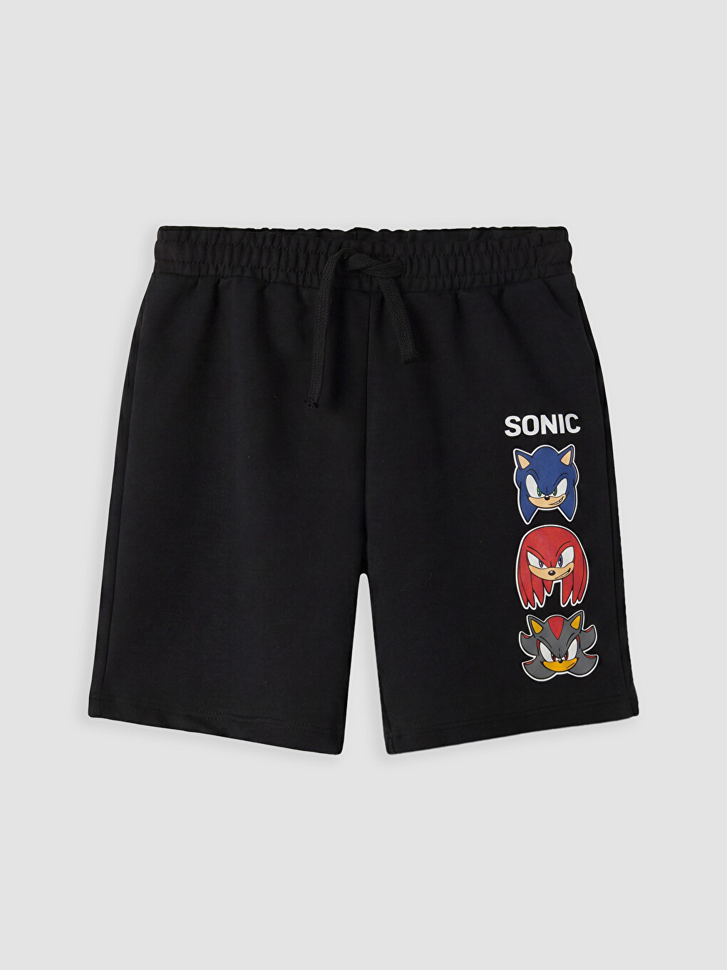 Siyah Sonic Baskılı Erkek Çocuk Şort