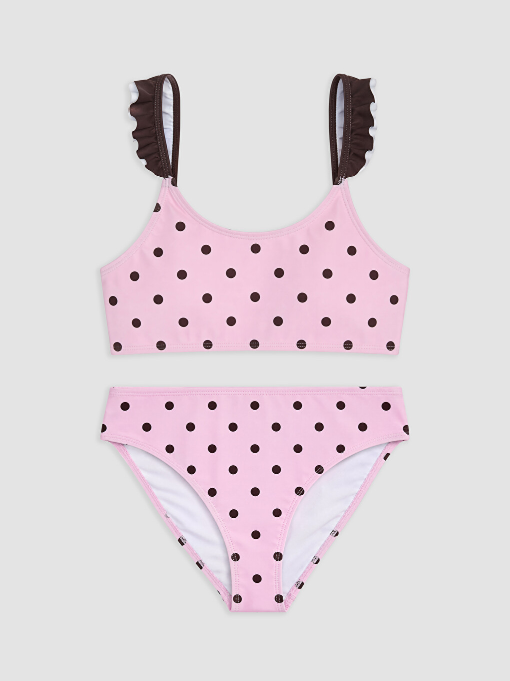 Polka Dot Girls' Ruffled Bikini