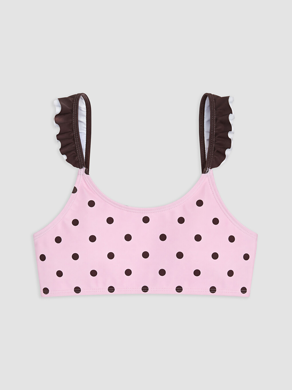 Polka Dot Girls' Ruffled Bikini-1