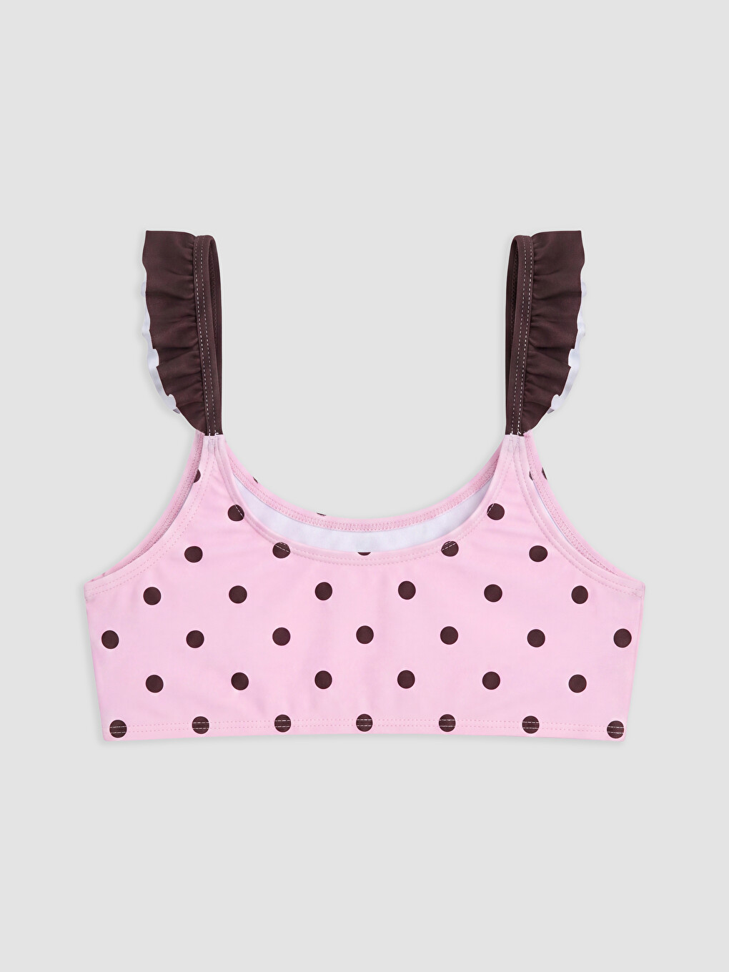 Polka Dot Girls' Ruffled Bikini-2