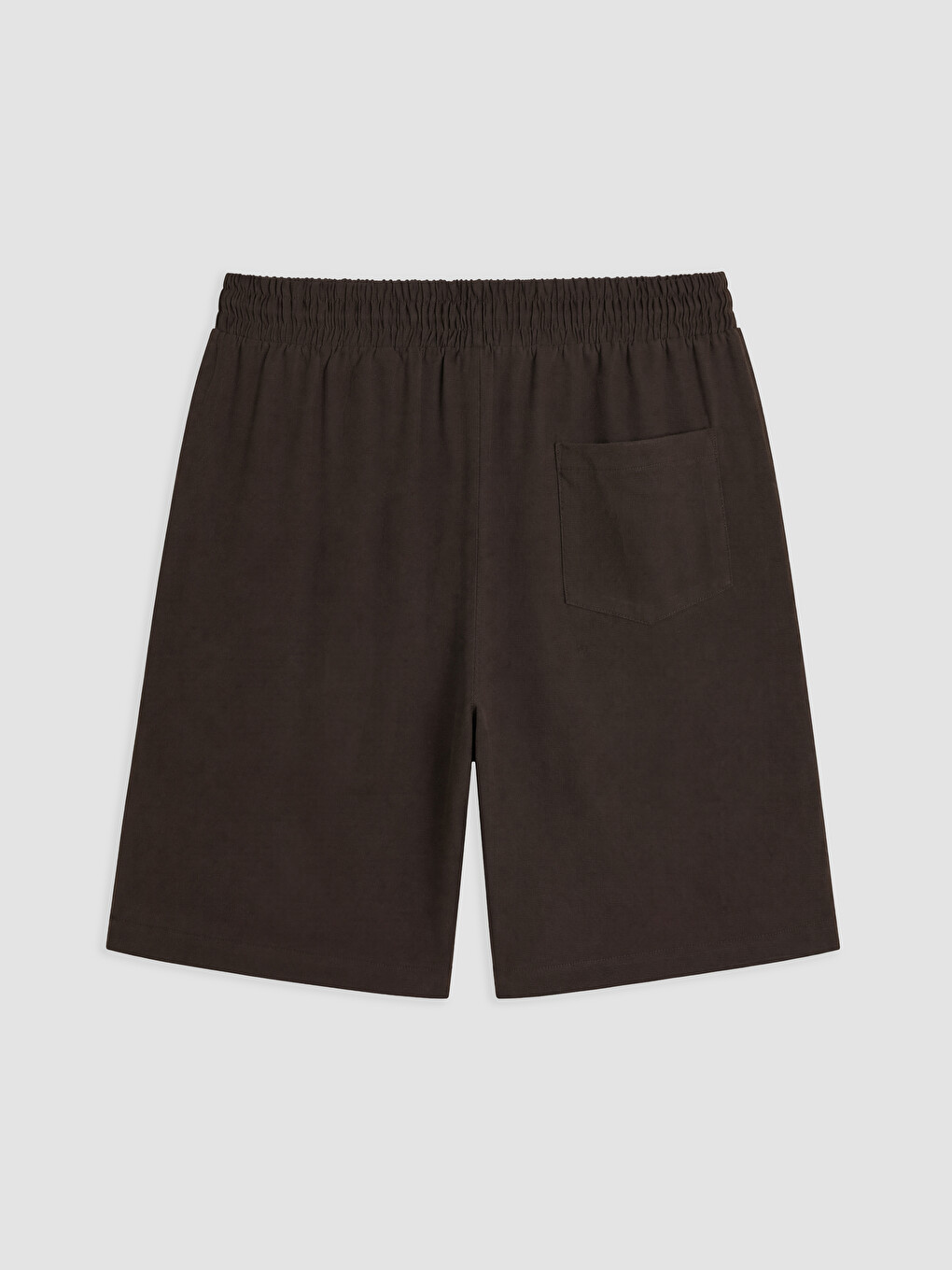 Kahverengi Regular Fit Keten Karışımlı Erkek Şort-1