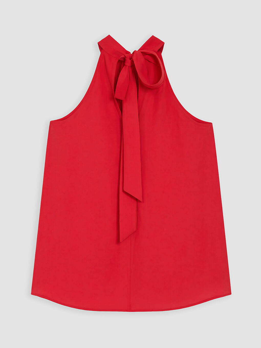 Kırmızı Halter Yaka Modal Karışımlı Bluz-6