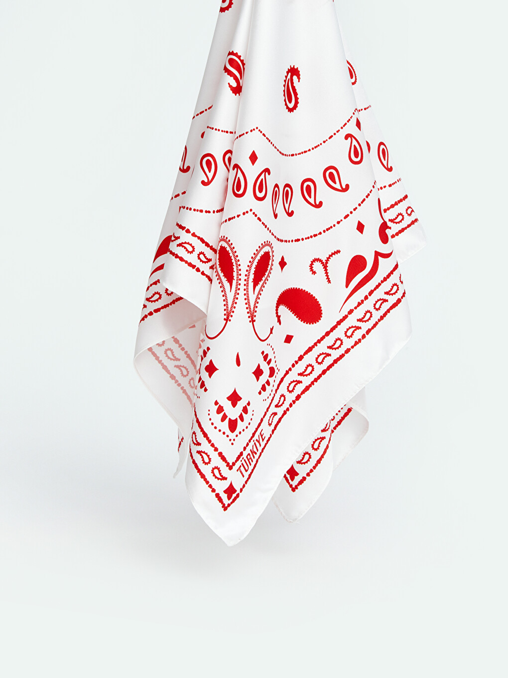 Kırmızı Türkiye Baskılı Kadın Bandana-1