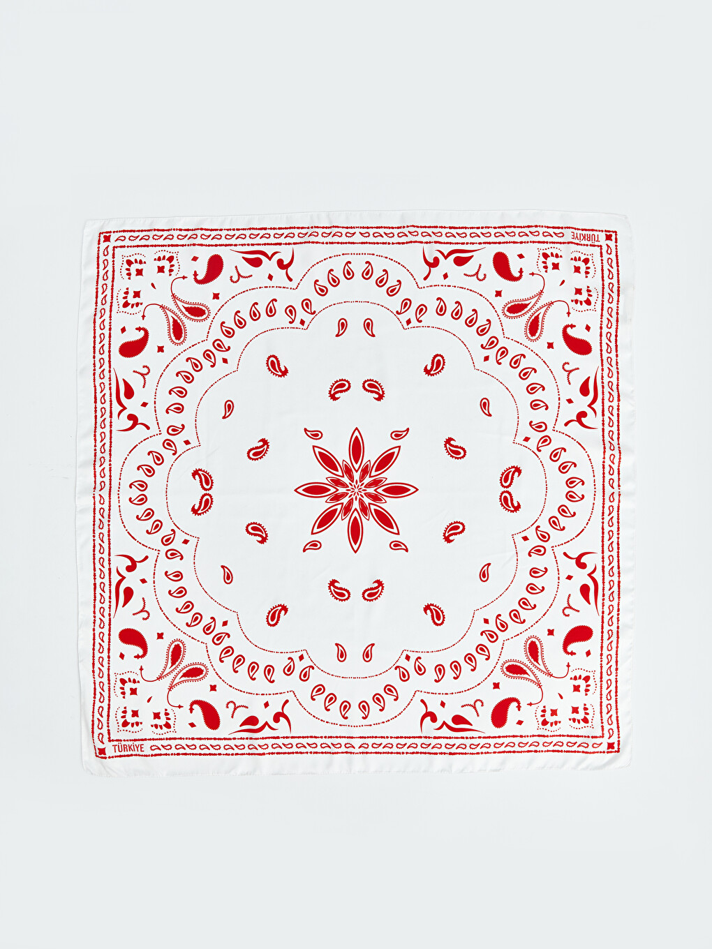 Kırmızı Türkiye Baskılı Kadın Bandana-2