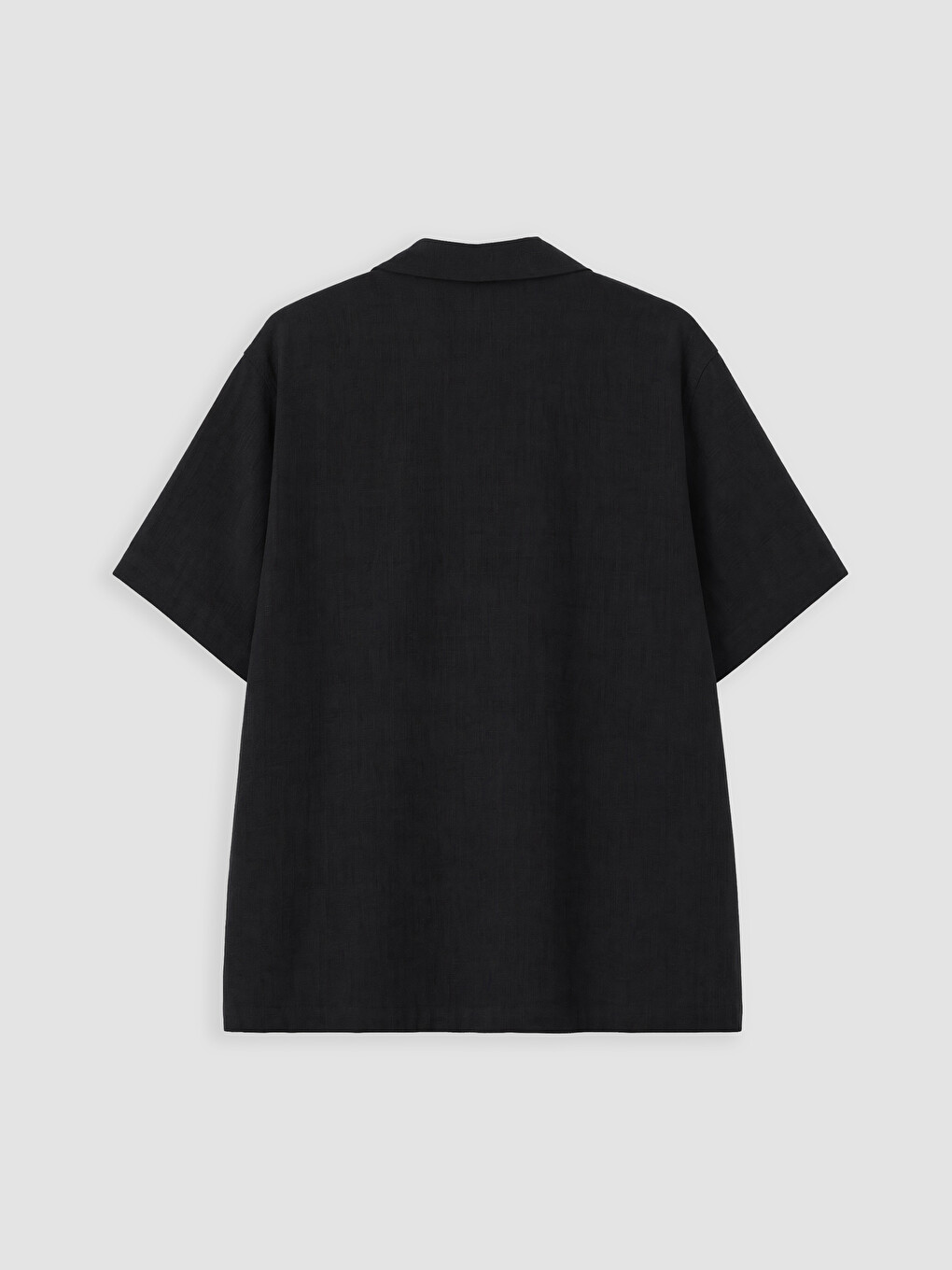 Siyah Regular Fit Erkek Gömlek-1