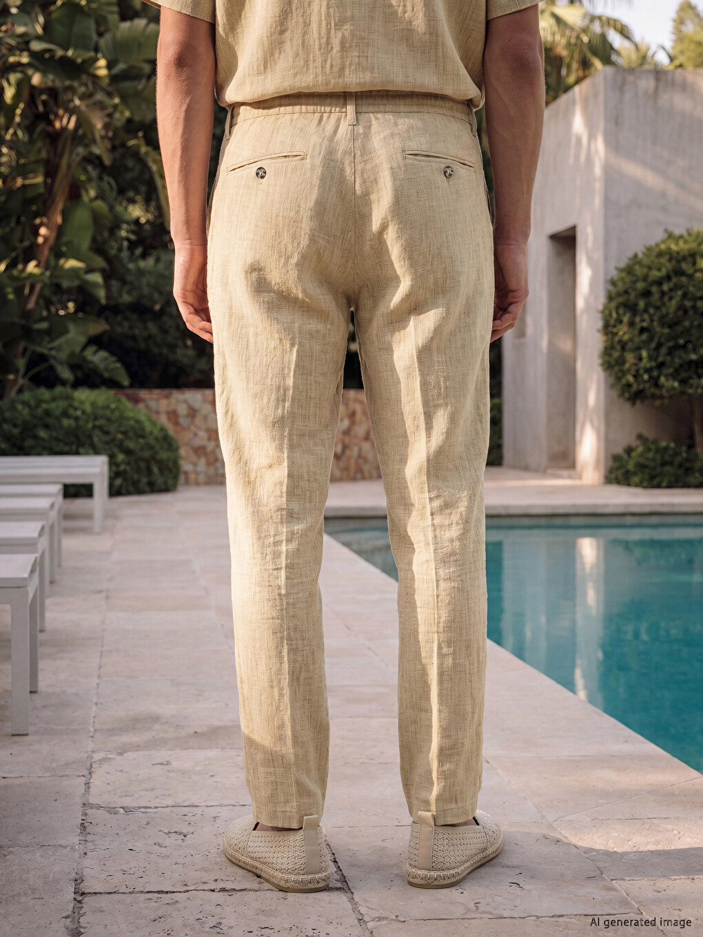 Bej Regular Fit Erkek Pantolon-2