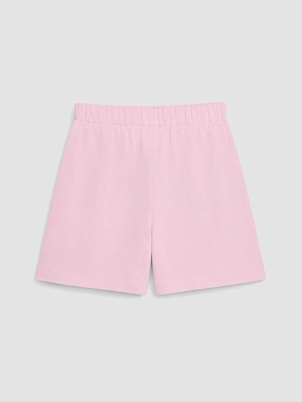 Pembe Büyük Beden Beli Lastikli Kadın Şort