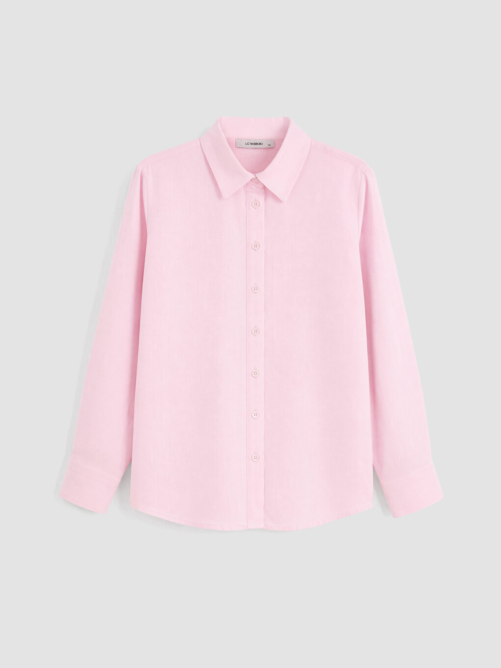 Pembe %100 Pamuklu Kadın Gömlek