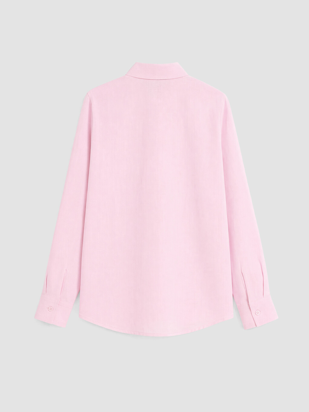 Pembe %100 Pamuklu Kadın Gömlek-2