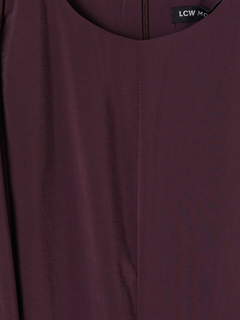 Bordo Bisiklet Yaka Kloş Elbise-1