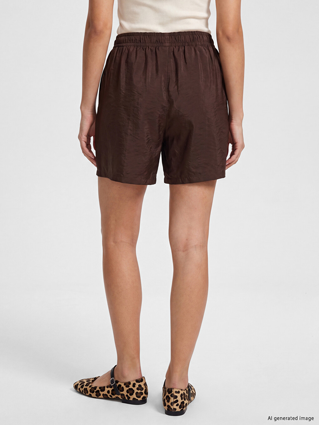 Woman Brown Shorts-3