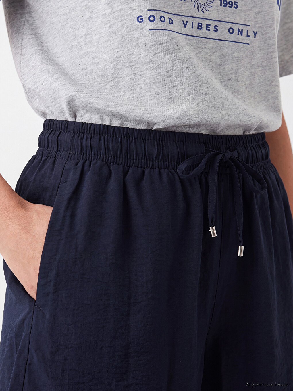 Woman Navy Shorts-2