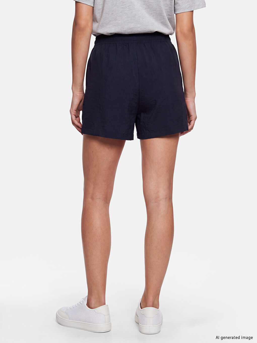 Woman Navy Shorts-3