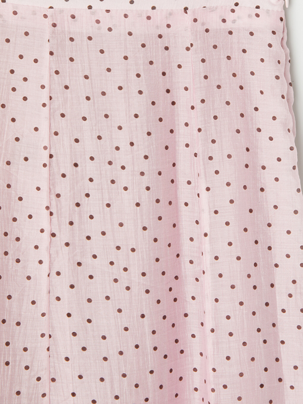 Pembe Beli Lastikli Puantiyeli Kloş Etek-2