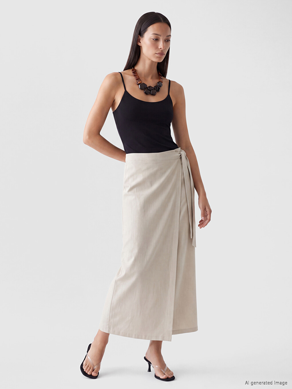 Bej Beli Lastikli Anvelop Kesim Etek