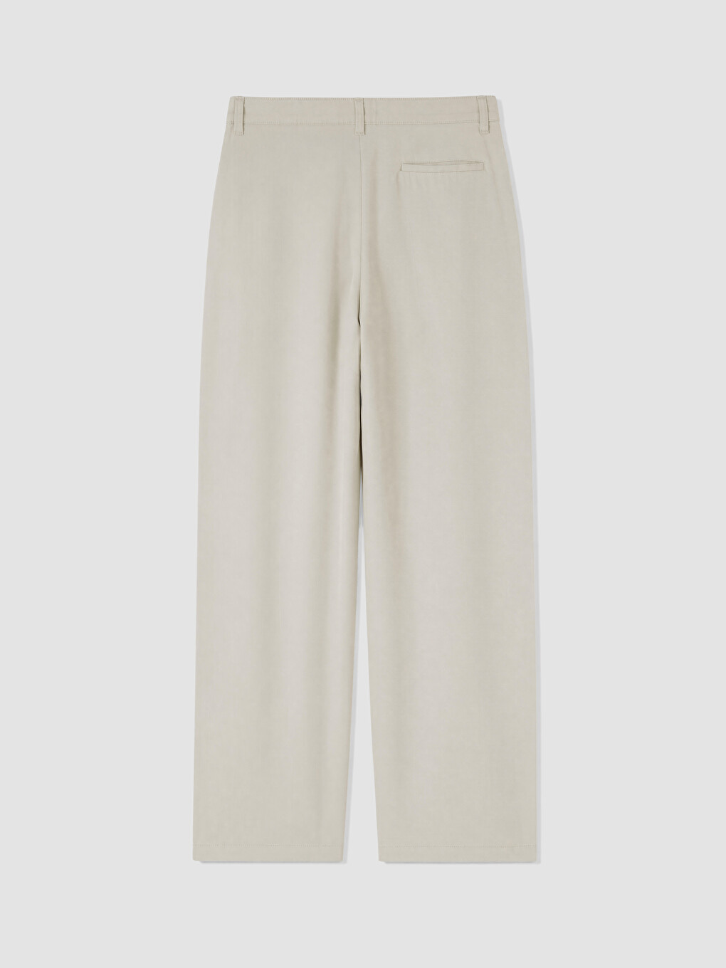 Ekru Relax Fit Erkek Pileli Pantolon-2