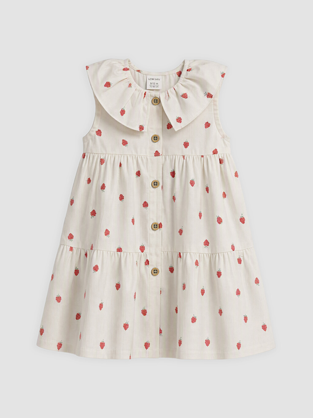 Peter Pan Collar Printed Baby Girls' Dress