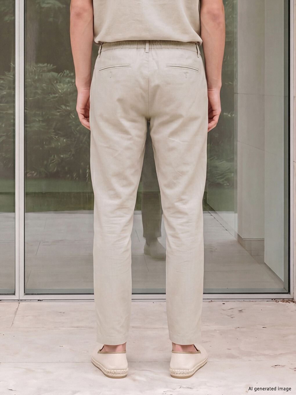 Bej Regular Fit Erkek Pantolon-2