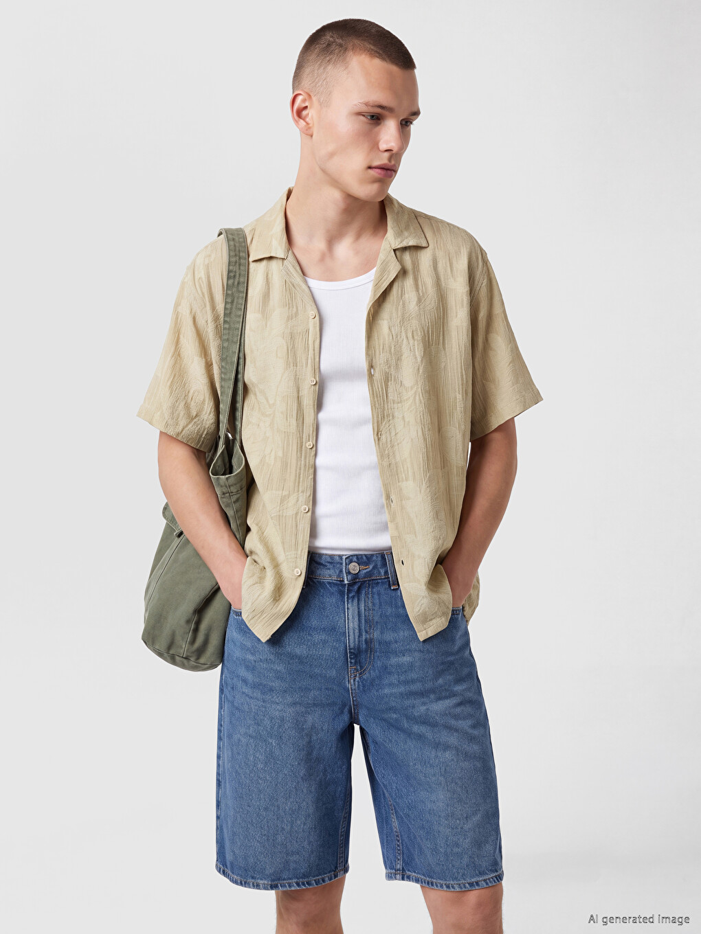 Relaxed Fit Patterned Men's Shirt