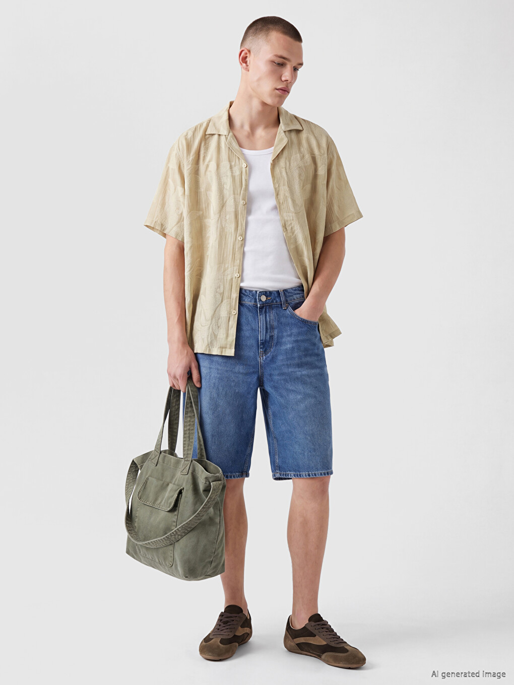 Relaxed Fit Patterned Men's Shirt-1