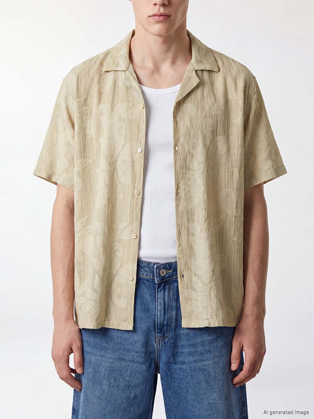 Relaxed Fit Patterned Men's Shirt-2