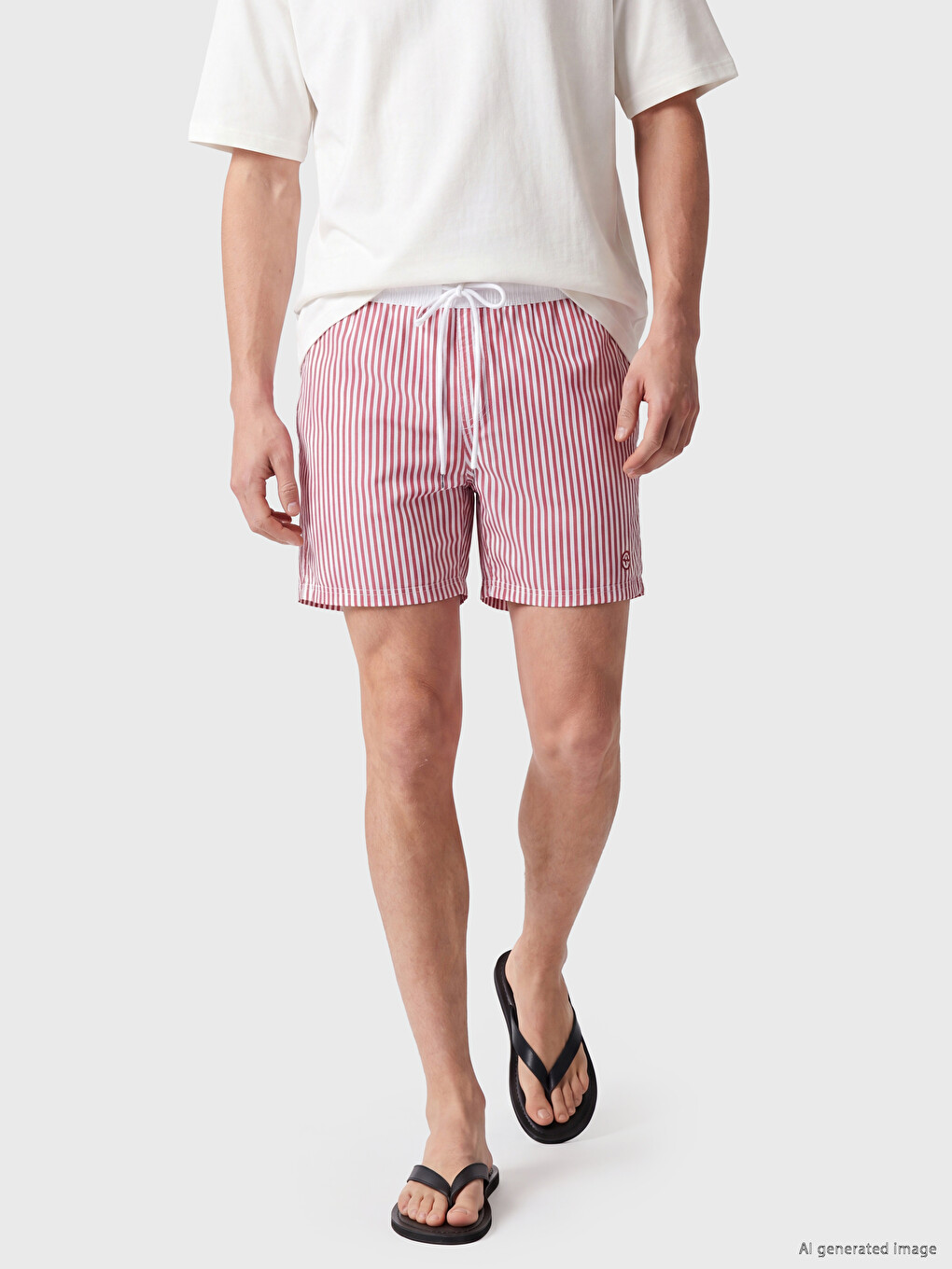 Short Striped Men's Swimming Shorts