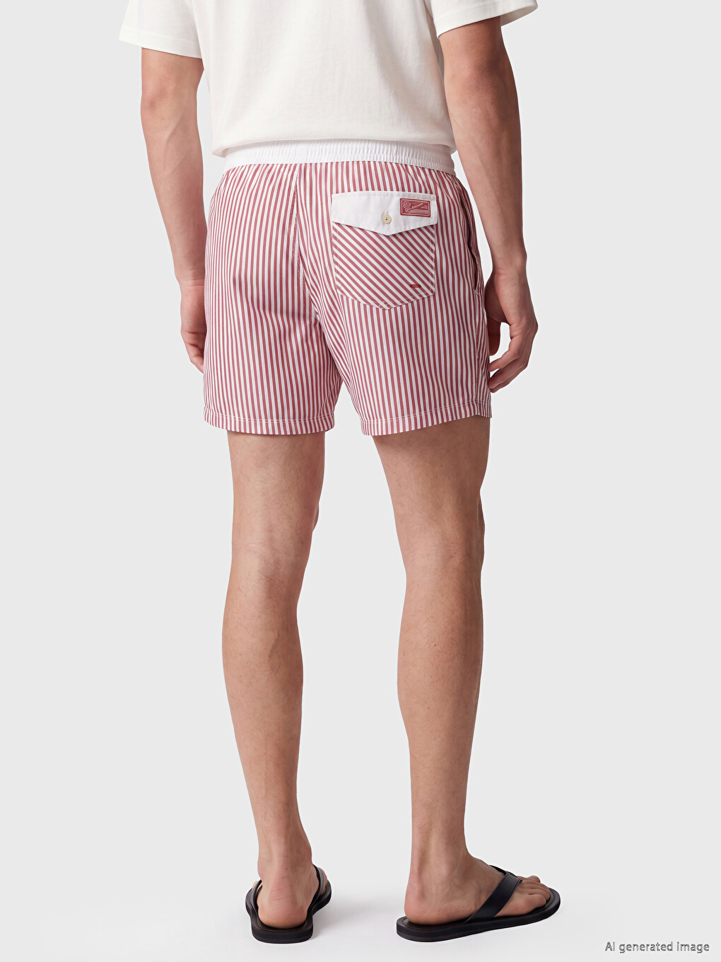 Short Striped Men's Swimming Shorts-3