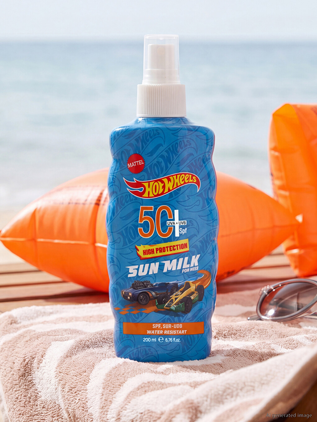 Hot Wheels Baskılı Çocuk Güneş Kremi 50+