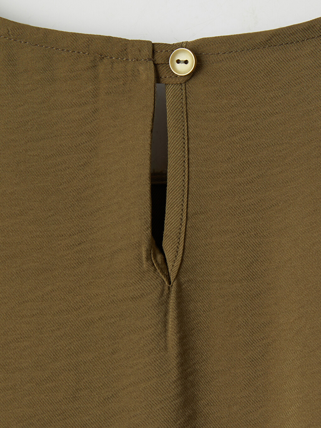 Haki Büyük Beden Peplum Bluz-1