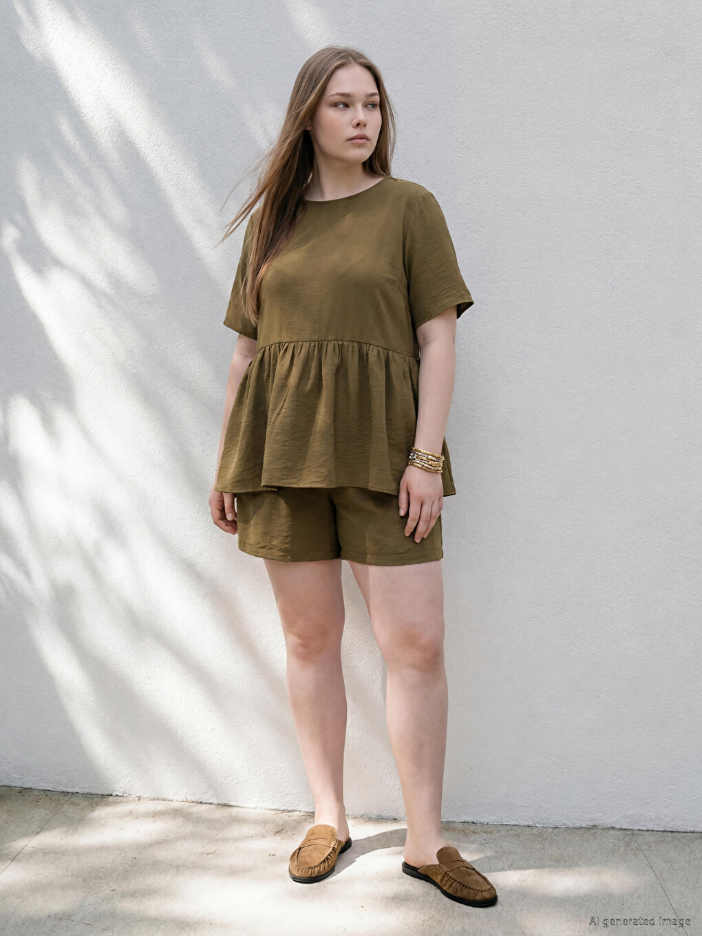 Plus Size Peplum Blouse-1