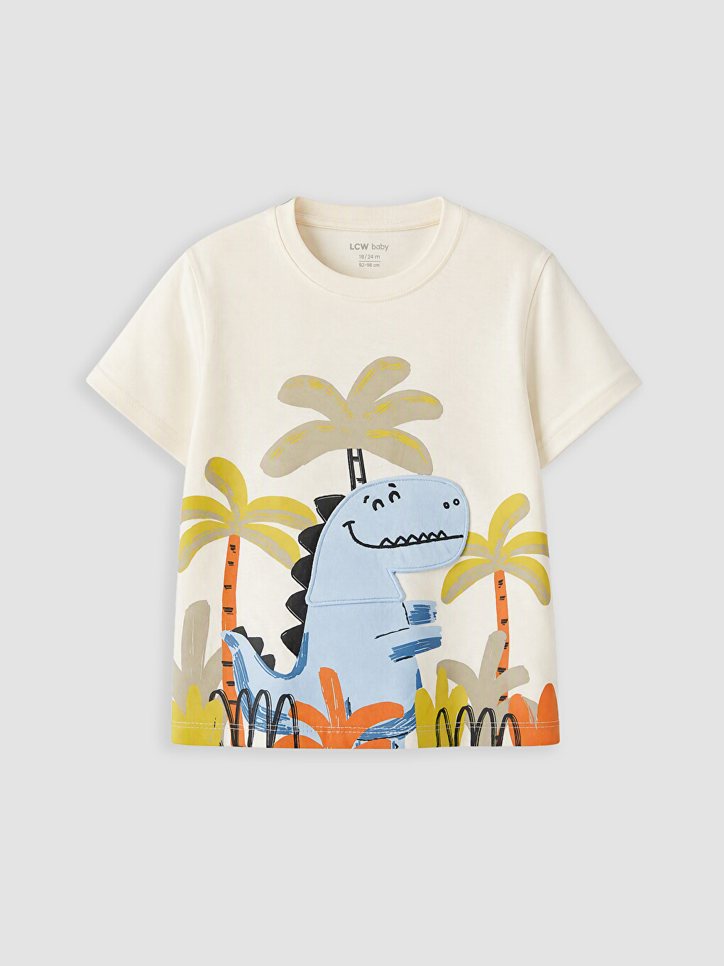 Set Tricou Și Șorturi Băiețel Bebeluș Cu Dinozauri Imprimați-1
