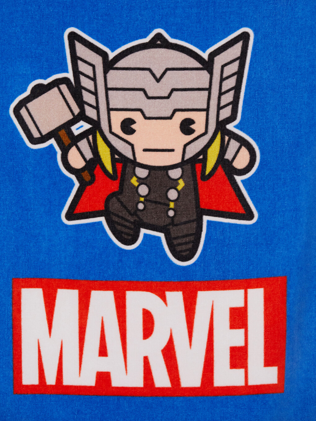 Mavi Marvel Baskılı Pamuklu Erkek Çocuk Plaj Havlusu 70x140 Cm-1