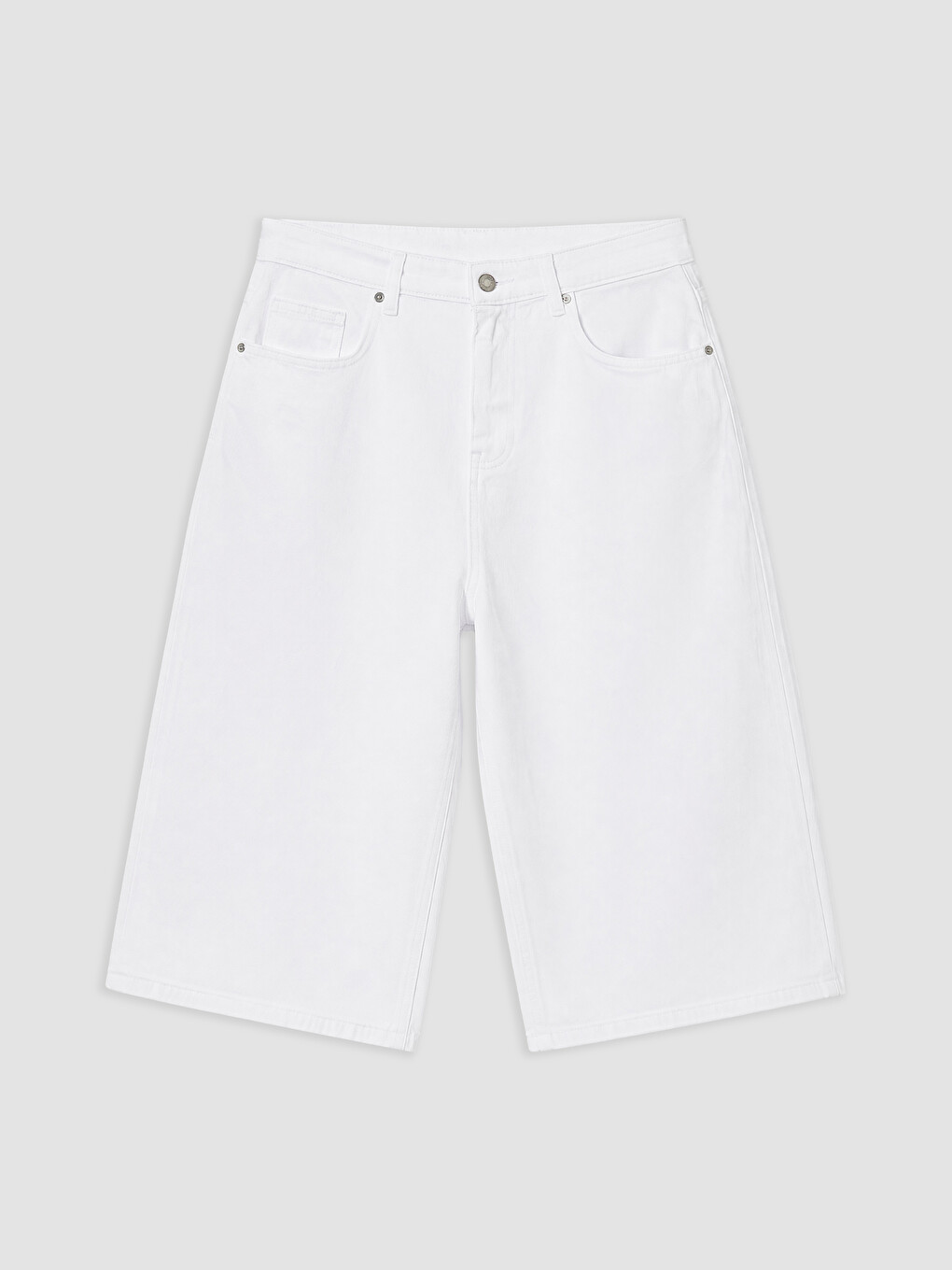 Ekru Regular Fit Erkek Jean Şort