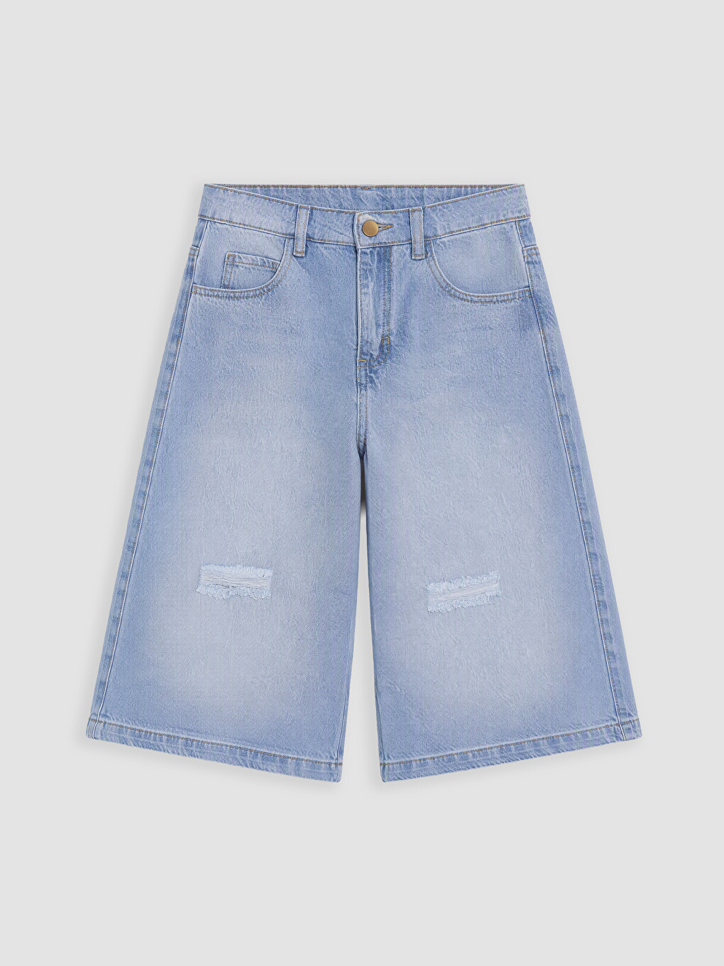 Ripped Detailed Girls' Jean Shorts