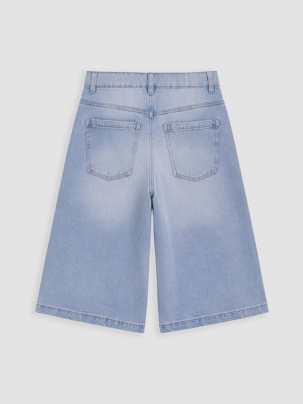 Ripped Detailed Girls' Jean Shorts-2