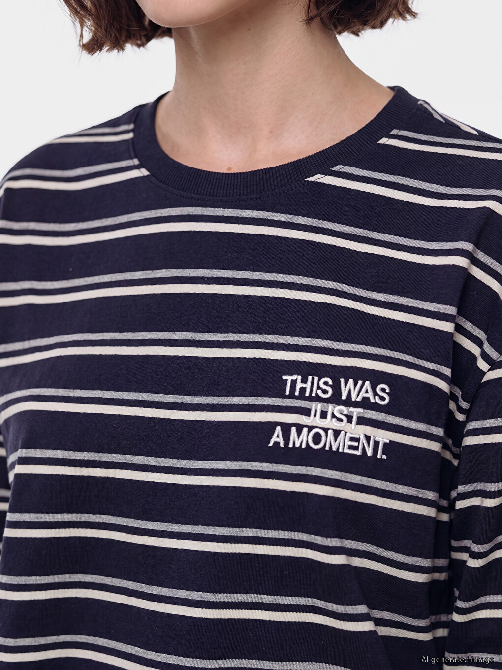 T-shirt Me Vija Me Jakë Të Rrumbullakët Për Gra-2