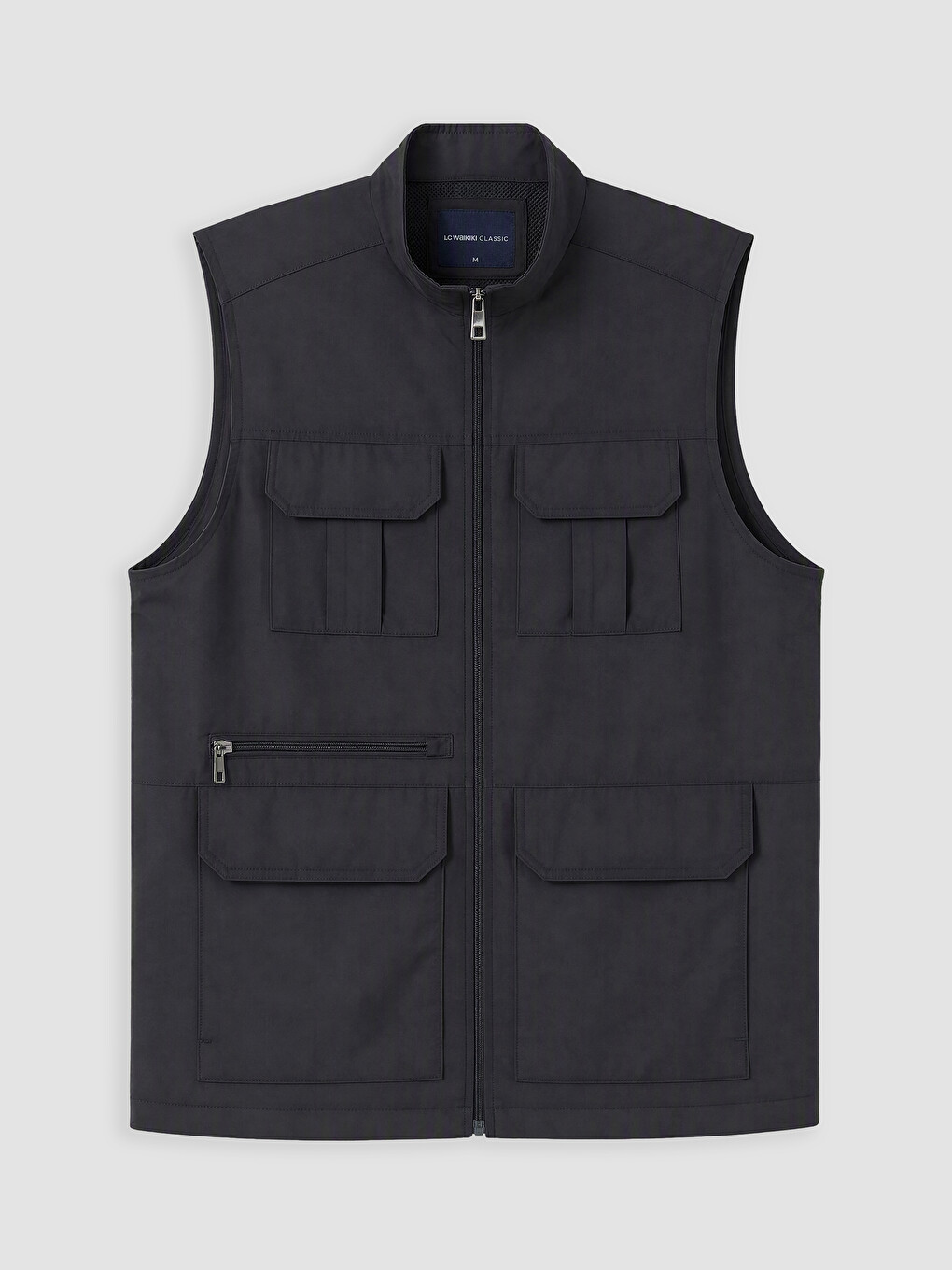 Regular Fit Mock Neck Men's Hunter Gilet-3