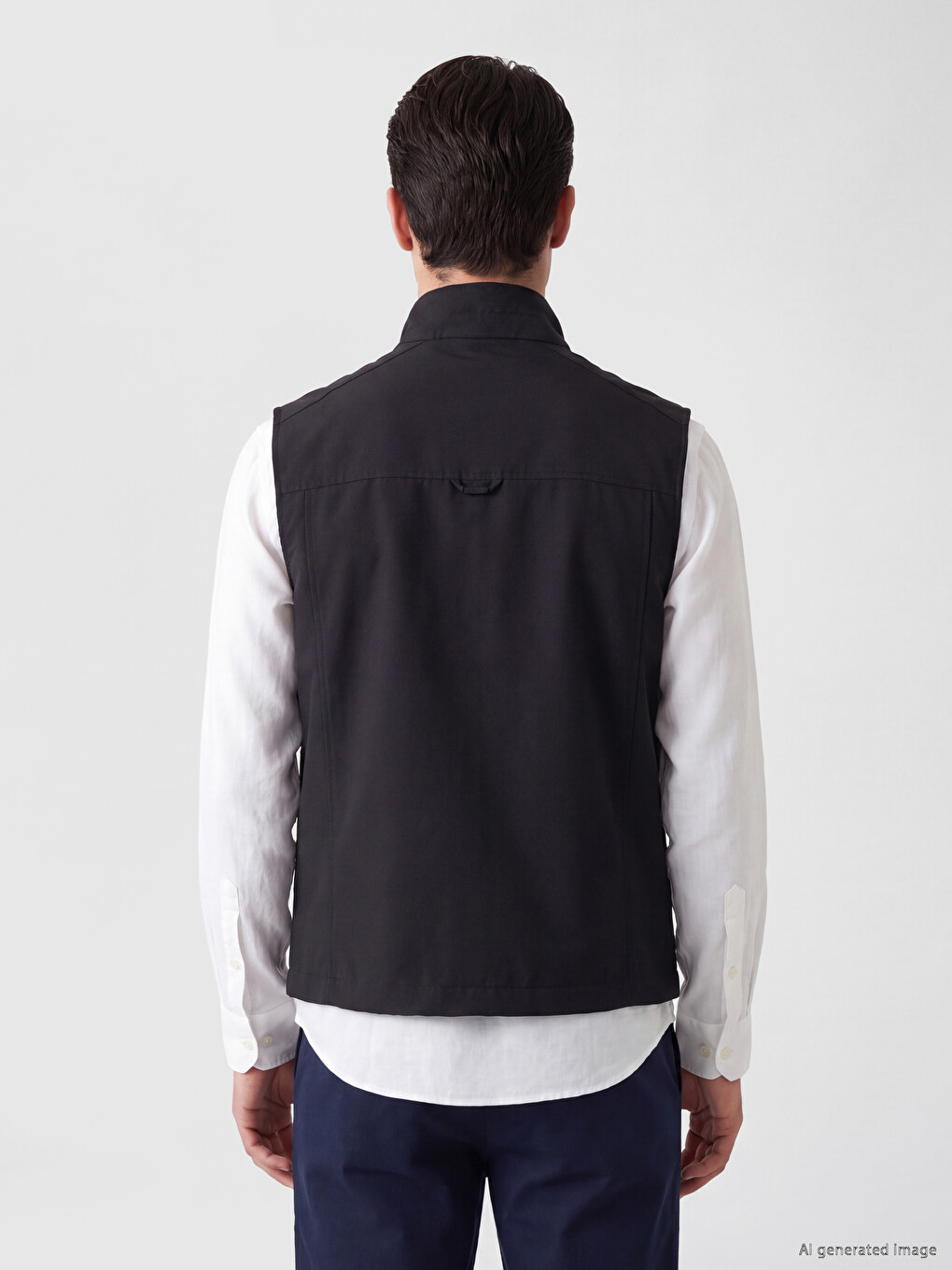 Regular Fit Mock Neck Men's Hunter Gilet-2