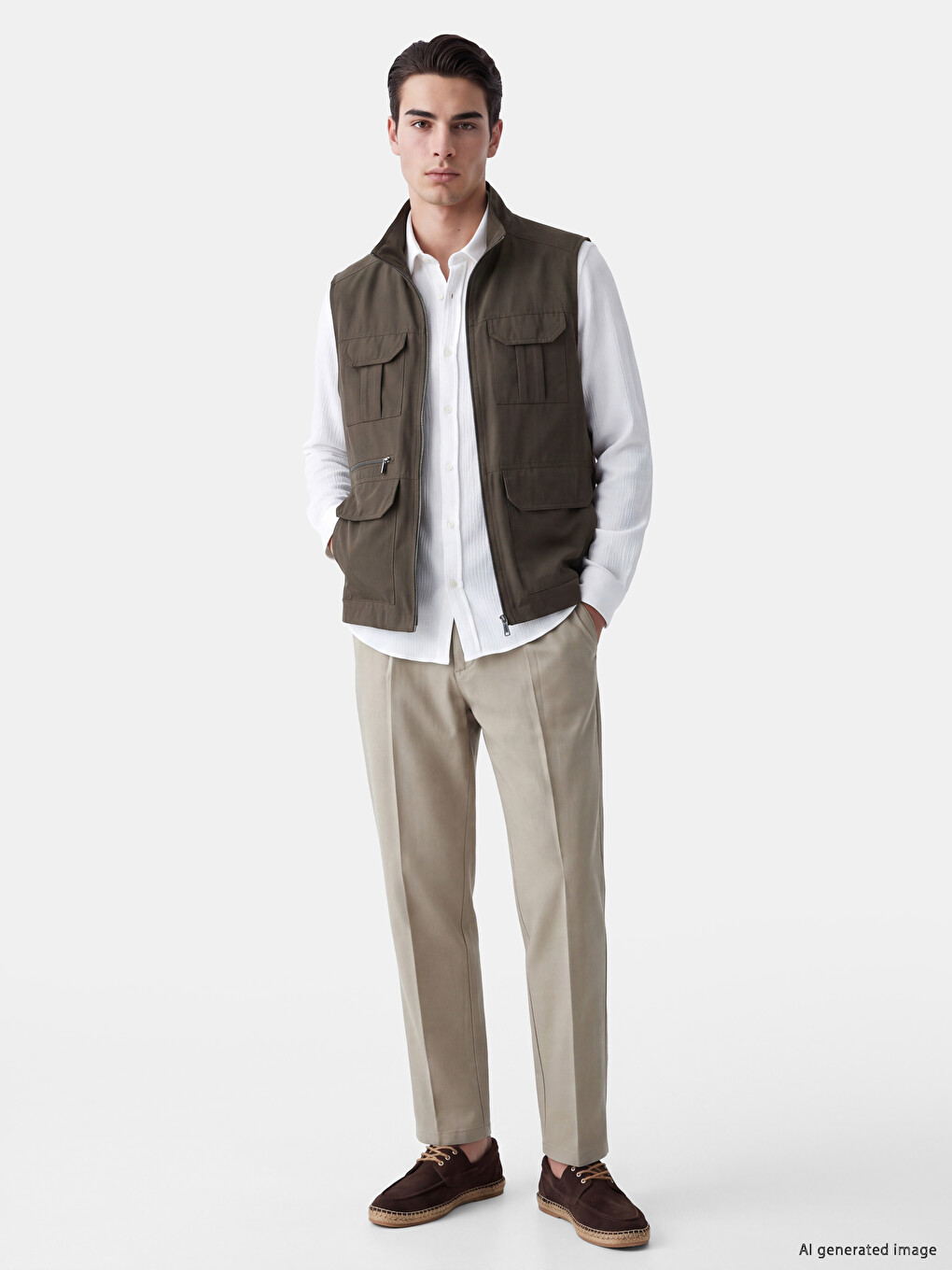 Regular Fit Mock Neck Men's Hunter Vestă-1