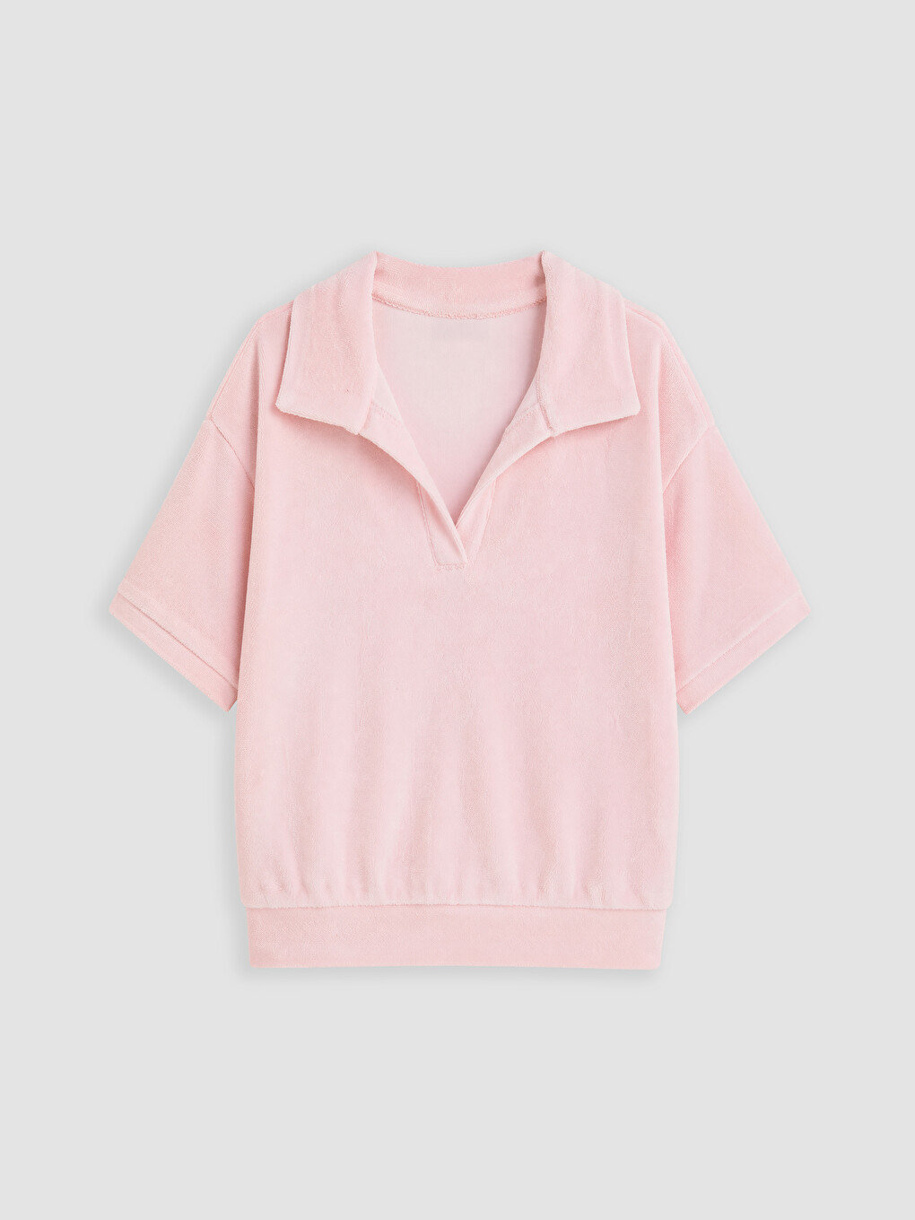 Pembe Polo Yaka Kız Çocuk Şortlu Takım-1